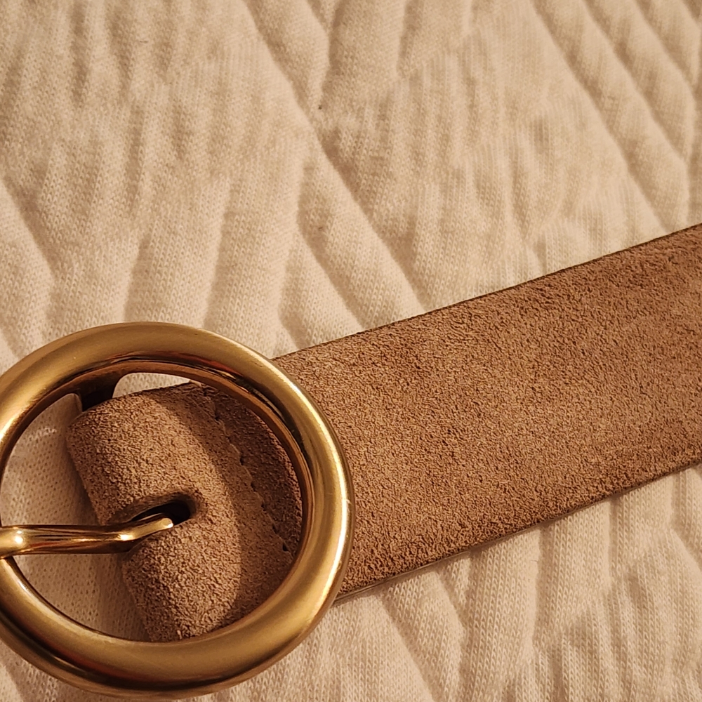 Anne Klein Tan Belt with Gold Buckle - Picture 6 of 7